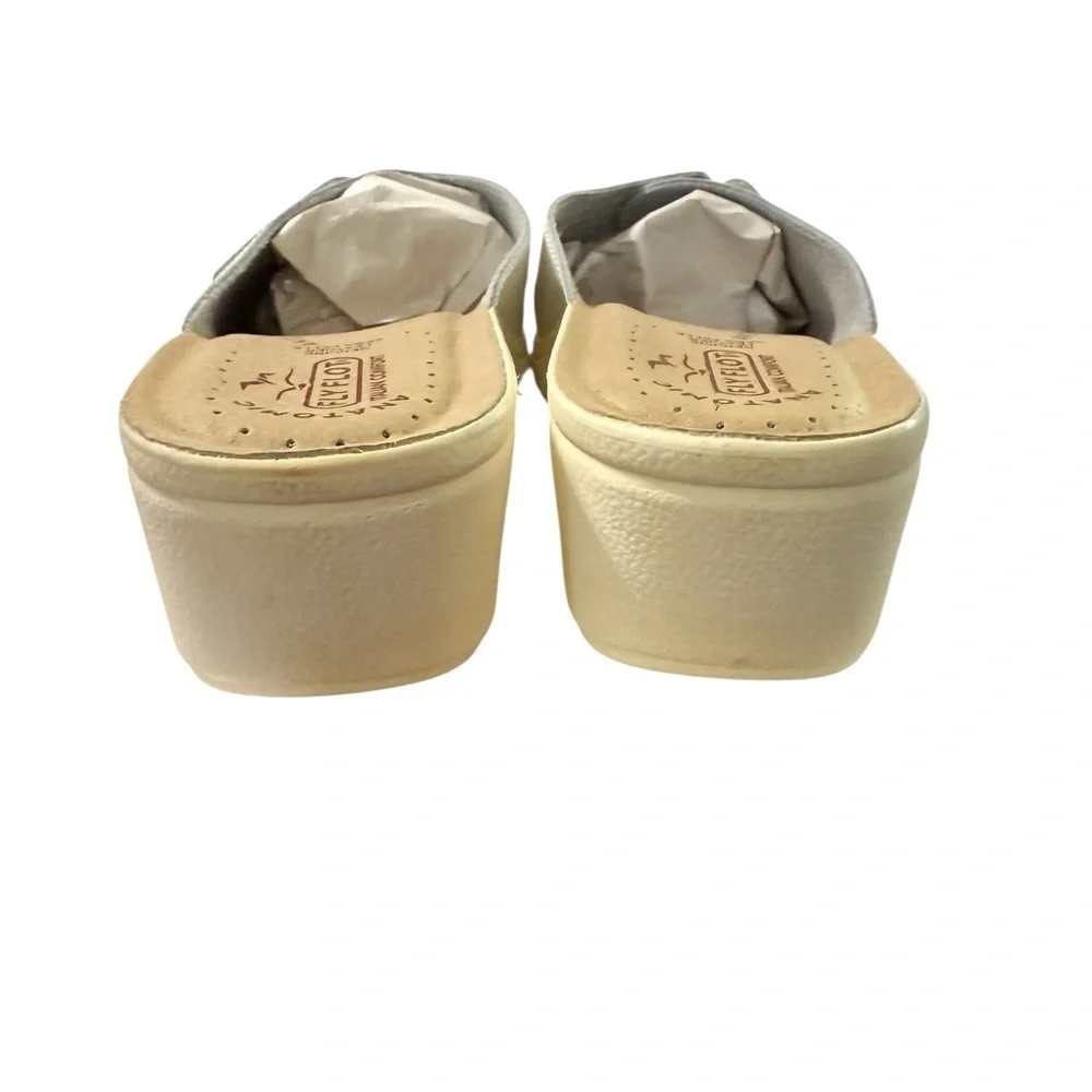 Fly Flot Women’s Sandals – White Leather – Size EU 42 (US 10.5–11)